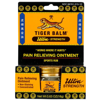 TIGER BALM: Ultra Strength Pain Relieving Ointment, 0.63 oz