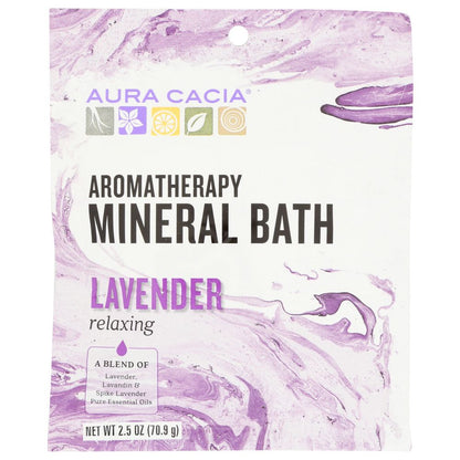 AURA CACIA: Aromatherapy Mineral Bath Relaxing Lavender, 2.5 oz