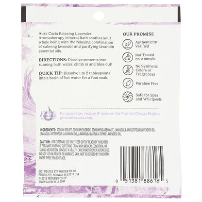 AURA CACIA: Aromatherapy Mineral Bath Relaxing Lavender, 2.5 oz