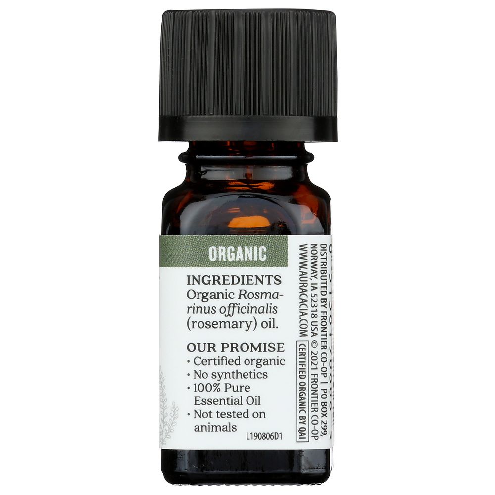 AURA CACIA: Organic Rosemary Essential Oil, 0.25 oz