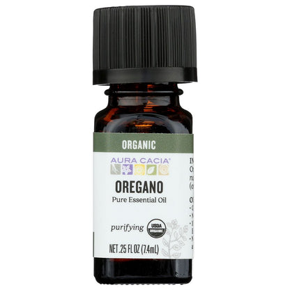 AURA CACIA: Organic Oregano Essential Oil, 0.25 oz