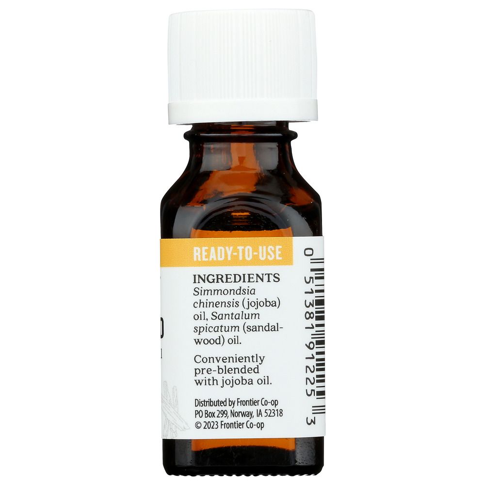 AURA CACIA: Sandalwood in Jojoba Oil, 0.5 oz