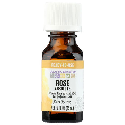 AURA CACIA: Rose Absolute in Jojoba Oil, 0.5 oz