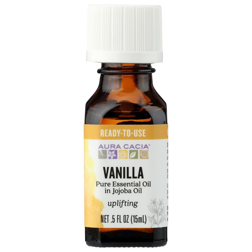 AURA CACIA: Vanilla in Jojoba Oil, 0.5 oz