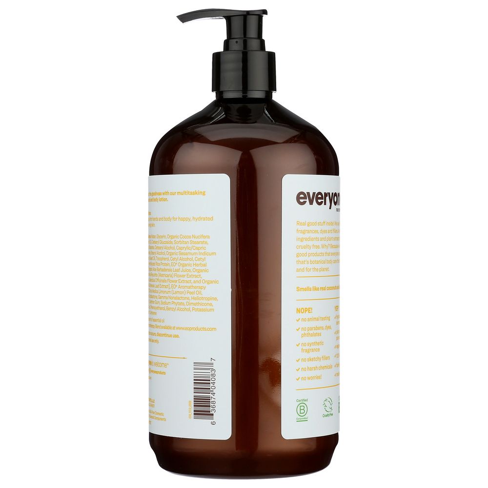 EO PRODUCTS: Everyone 3-in-1 Coconut Plus Lemon Lotion, 32 oz