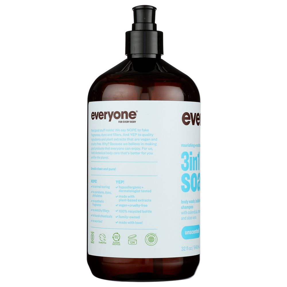 EVERYONE: Soap Liquid Everyone Unscented, 32 oz