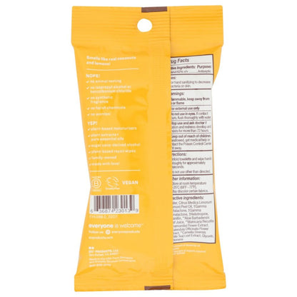 EVERYONE: Wipes Sanitizer Coconut Lemon 15ct, 1 ea