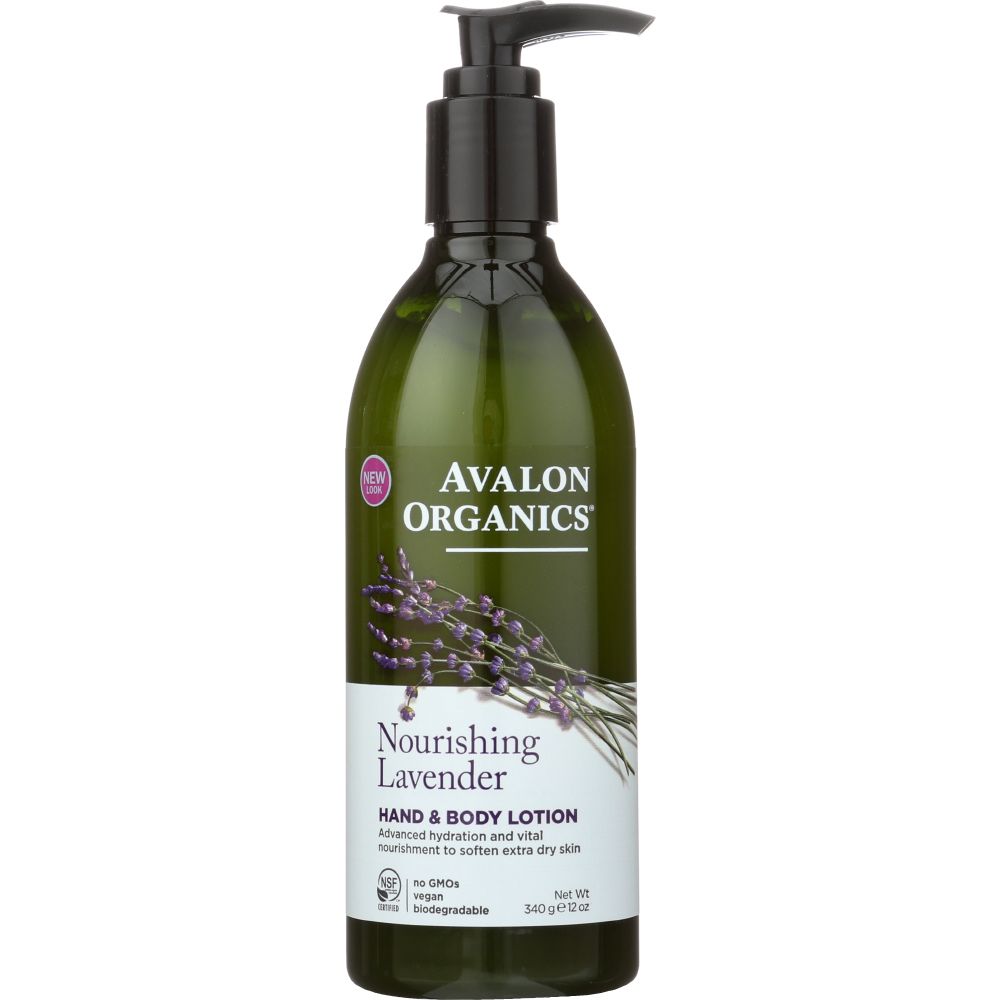 AVALON ORGANICS: Hand & Body Lotion Lavender, 12 oz