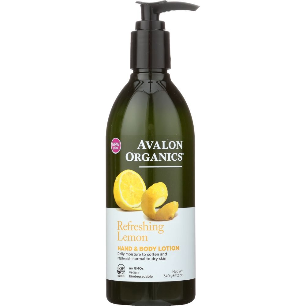 AVALON ORGANICS: Hand and Body Lotion Lemon, 12 oz