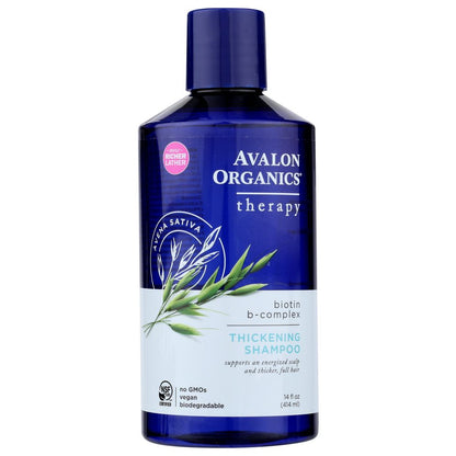 AVALON ORGANICS: Thickening Shampoo Biotin B-Complex Therapy, 14 oz