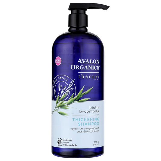 AVALON ORGANICS: Thickening Shampoo Biotin B-complex Therapy, Paraben Free, 32 oz