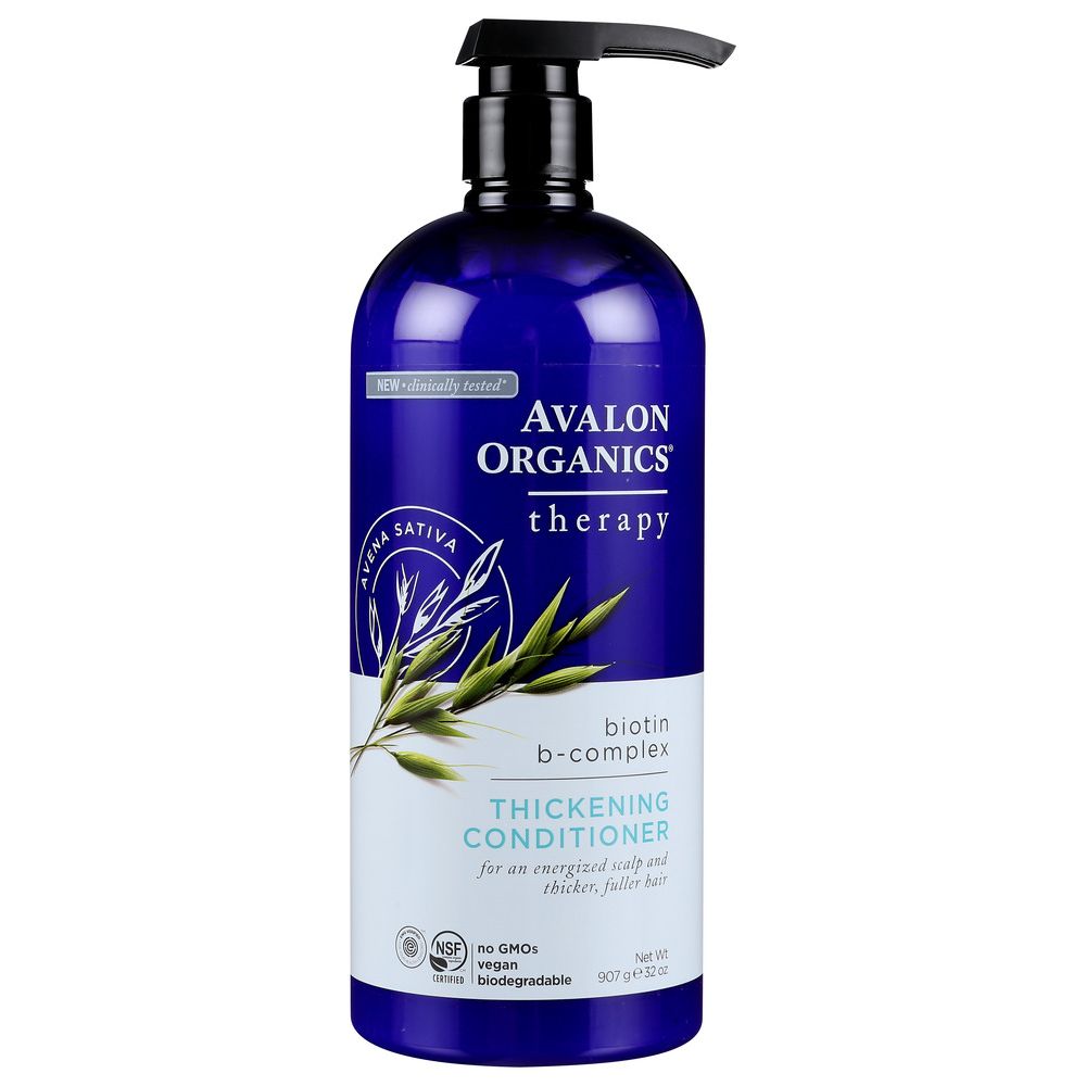 AVALON ORGANICS: Thickening Conditioner Biotin B-Complex Therapy, Paraben Free, 32 oz