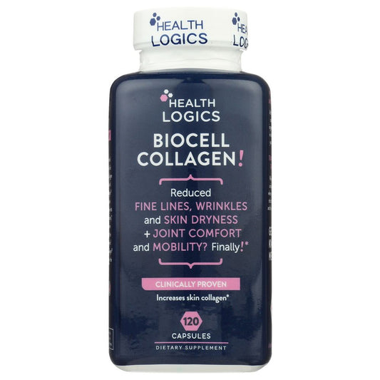 HEALTH LOGICS: Biocell Collagen, Clinically Proven & Patented, Joint And Skin Care, 120 cp