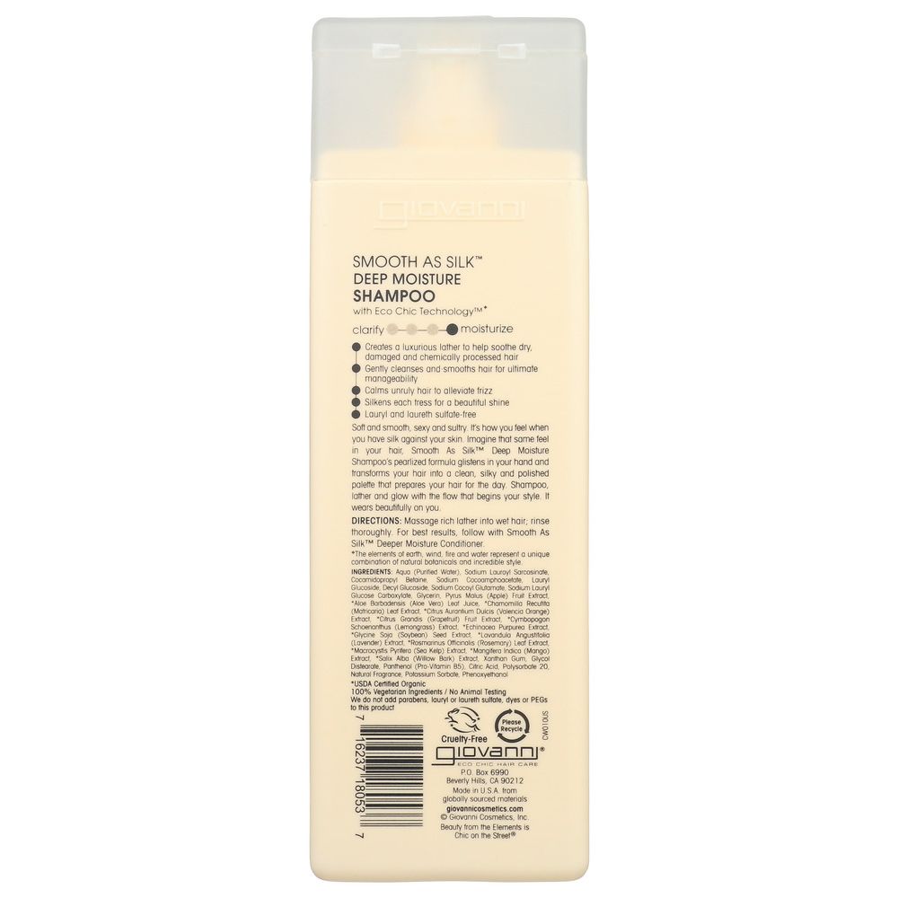 GIOVANNI COSMETICS: Smooth As Silk Deep Moisture Organic Shampoo, 8.5 oz