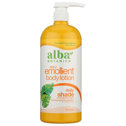 ALBA BOTANICA: Very Emollient Body Lotion Daily Shade SPF 15, 32 oz