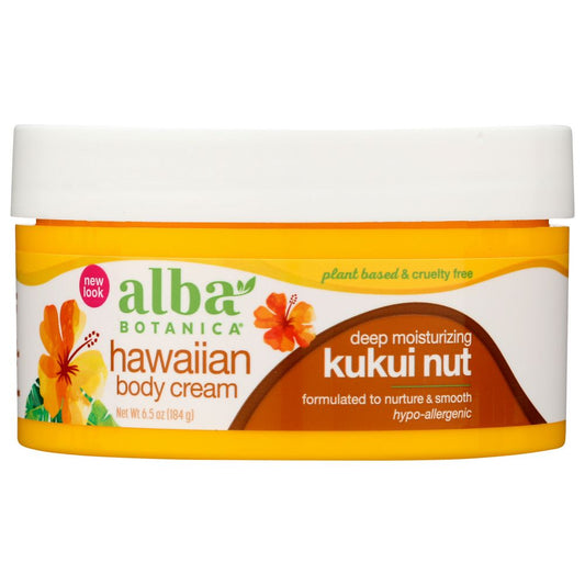 ALBA BOTANICA: Hawaiian Body Cream Kukui Nut, 6.5 oz