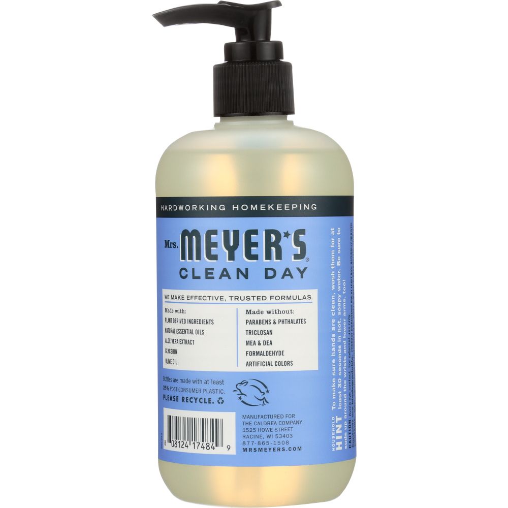 MRS. MEYER'S CLEAN DAY: Liquid Hand Soap Bluebell Scent, 12.5 oz