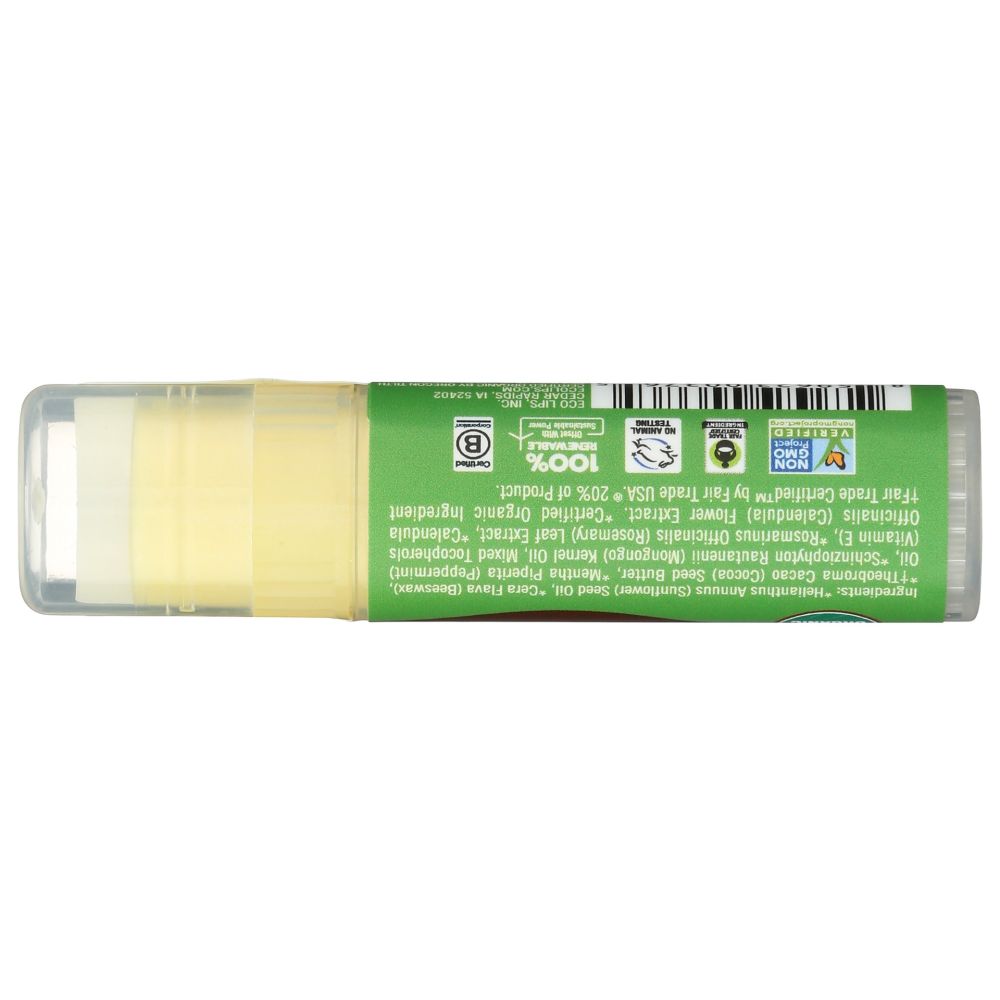 ECO LIPS: Mongo Kiss Peppermint Lip Balm, 0.25 oz