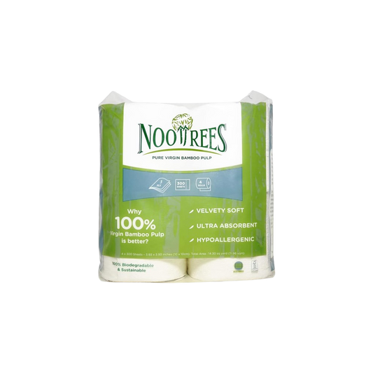 NOOTREES: Bamboo Toilet Rolls 4 Rolls 300 Sheets, 1 ea