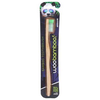 WOOBAMBOO: Adult Bamboo Toothbrush Medium, 1 ea