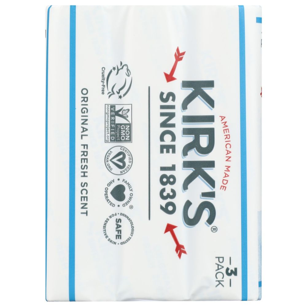 KIRKS: Original Fresh Scent Bar Soap 3Pk, 12 oz