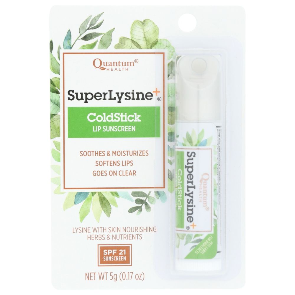 QUANTUM: SuperLysine Coldstick Lip Balm Unflavored, 0.18 oz