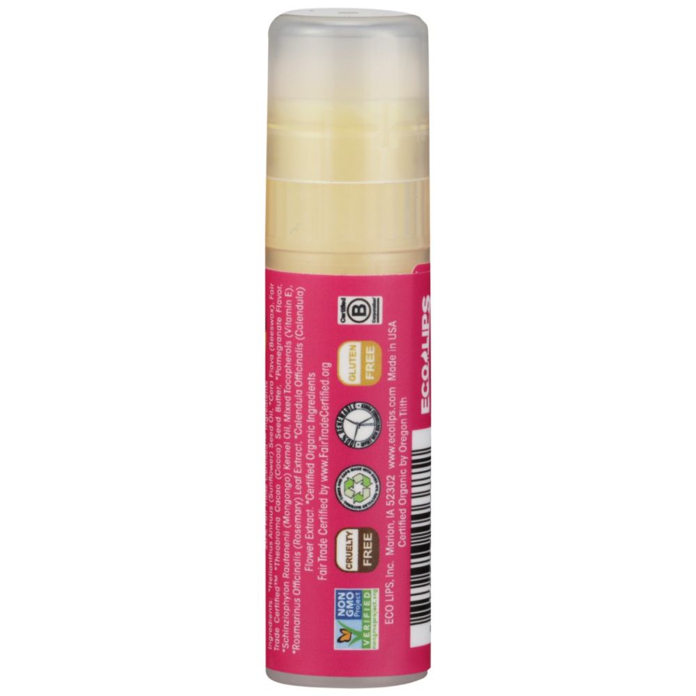 ECO LIPS: Mongo Kiss Pomegranate Organic Lip Balm, 0.25 oz