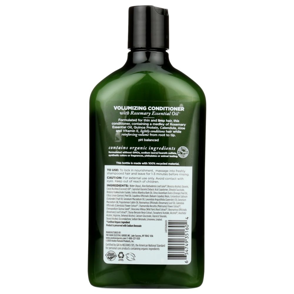 AVALON ORGANICS: Volumizing Rosemary Conditioner, 11 oz